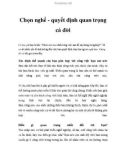 Chọn nghề - quyết định quan trọng cả đời