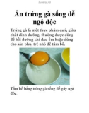 Ăn trứng gà sống dễ ngộ độc