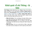 Khái quát về chi Thông - lá kim