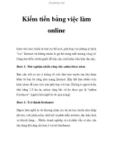 Kiếm tiền bằng việc làm online