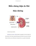 Biến chứng thận do Đái tháo đường