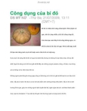 Công dụng của bí đỏ