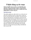 5 bệnh đáng sợ do rượu