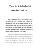 Thông tin về thuốc cần phải trung thực, chính xác