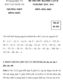 ĐỀ THI THỬ ĐẠI HỌC LẦN II NĂM HỌC 2010 - 2011 MÔN: HÓA HỌC SỞ GIÁO DỤC VÀ ĐÀO TẠO NGHỆ AN TRƯỜNG THPT ĐÔNG HIẾU