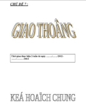 Giáo án Mầm non: Chủ đề 7 - Giao thông