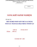 Sáng kiến kinh nghiệm Mầm non: Một số biện pháp giúp trẻ 24-36 tháng tích cực tham gia hoạt động với đồ vật