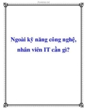 Ngoài kỹ năng công nghệ, nhân viên IT cần gì?