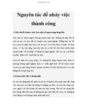 Nguyên tắc để nhảy việc thành công