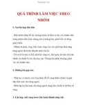 QUÁ TRÌNH LÀM VIỆC THEO NHÓM