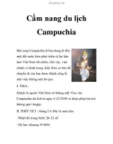 Cẩm nang du lịch Campuchia