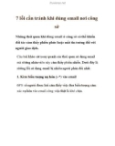 7 lỗi cần tránh khi dùng email nơi công sở