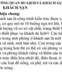 Bài giảng Tổng quan du lịch và khách sạn: Chương 3