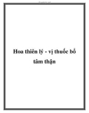 Hoa thiên lý - vị thuốc bổ tâm thận