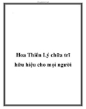 Hoa Thiên Lý chữa trĩ hữu hiệu cho mọi người