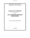 Giáo án lý thuyết: các tư thế nghỉ ngơi trị liệu thông thường