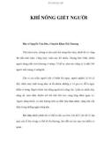 KHÍ NÓNG GIẾT NGƯỜI