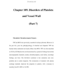 Chapter 109. Disorders of Platelets and Vessel Wall (Part 7)