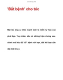 'Bắt bệnh' cho tóc