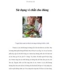 Sử dụng vi chất cho đúng