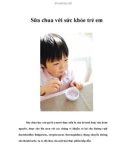 Sữa chua với sức khỏe trẻ em