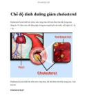 Chế độ dinh dưỡng giảm cholesterol