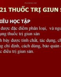 Giáo án y khoa - Thuốc trị giun sán