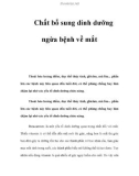 Chất bổ sung dinh dưỡng ngừa bệnh về mắt