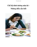 Chế độ dinh dưỡng mùa hè