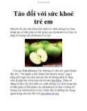 Táo đối với sức khoẻ trẻ em