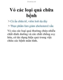 Vỏ các loại quả chữa bệnh