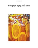 Đừng lạm dụng chất chua