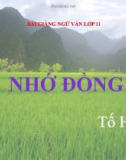 Bài giảng Ngữ văn 11 tuần 24 bài: Bài đọc thêm Nhớ Đồng - Tố Hữu