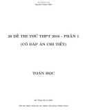 20 đề thi thử THPT 2016: Phần 1 - Nguyễn Thành Hiển