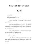 UNG THƯ TUYẾN GIÁP (Kỳ 3)