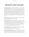 Bài thuốc chữa trúng độc