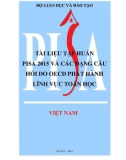 Tài liệu tập huấn Pisa 2015 và các dạng câu hỏi do OECD phát hành lĩnh vực toán học