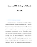 Chapter 074. Biology of Obesity (Part 4)