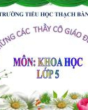 Bài giảng môn Khoa học lớp 5 năm học 2021-2022 - Bài 4: Cơ thể chúng ta được hình thành như thế nào? (Trường Tiểu học Thạch Bàn B)