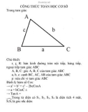 Công thức Toán học trung học cơ sở