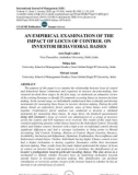 An empirical examination of the impact of locus of control on investor behavioral baises