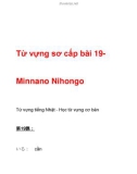 Từ vựng sơ cấp bài 19- Minnano Nihongo