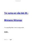 Từ vựng sơ cấp bài 20 - Minnano Nihongo