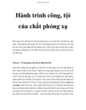 Hành trình công, tội của chất phóng xạ