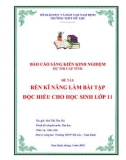 SKKN: Rèn kĩ năng làm bài tập đọc hiểu cho học sinh lớp 11