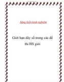 SKKN: Giới hạn dãy số trong các đề thi học sinh giỏi