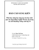 SKKN: Phát huy năng lực sáng tạo của học sinh qua các hoạt động ở phần Warm–up trong các tiết Reading tiếng Anh lớp 10