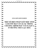 SKKN: Một số biện pháp giúp học sinh làm tốt bài văn tự sự trong chương trình Ngữ văn 8 (tập 1) ở trường THCS Lạc Hoà