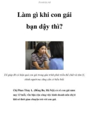 Làm gì khi con gái bạn dậy thì?