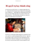 Bí quyết tự học thành công